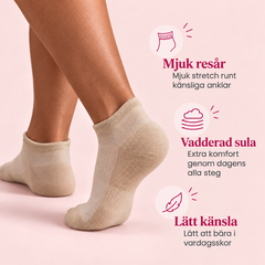 Korta kompressionsstrumpor i bambu