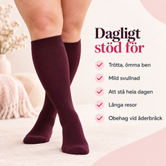 Kompressionsstrumpor i bambu – vid modell
