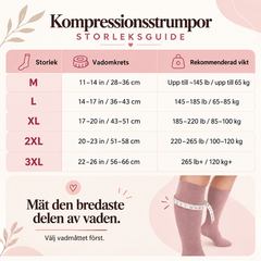 Kompressionsstrumpor i bambu – vid modell